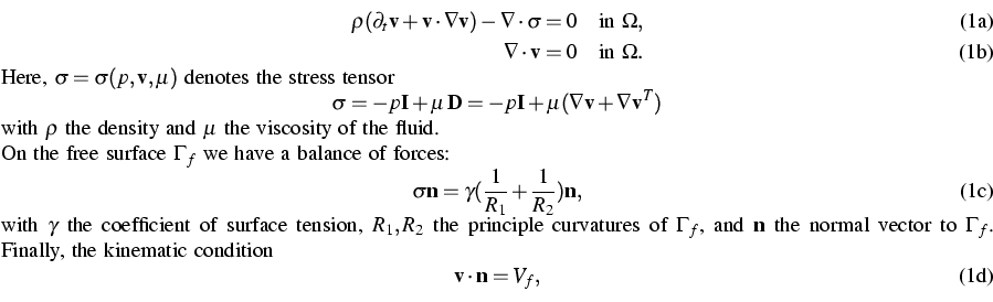 \begin{subequations}
% latex2html id marker 3155

\begin{alignat}
{3}
\rho(\part...
 ...n 
\begin{equation}
{\bf v }\cdot {\bf n}= V_f, \end{equation}\end{subequations}