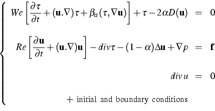 \begin{displaymath}
\left \{
\begin{array}
{rcl} 
 We\left [ \displaystyle\frac{...
 ...mall initial and boundary conditions}} & &
 \end{array}\right. \end{displaymath}