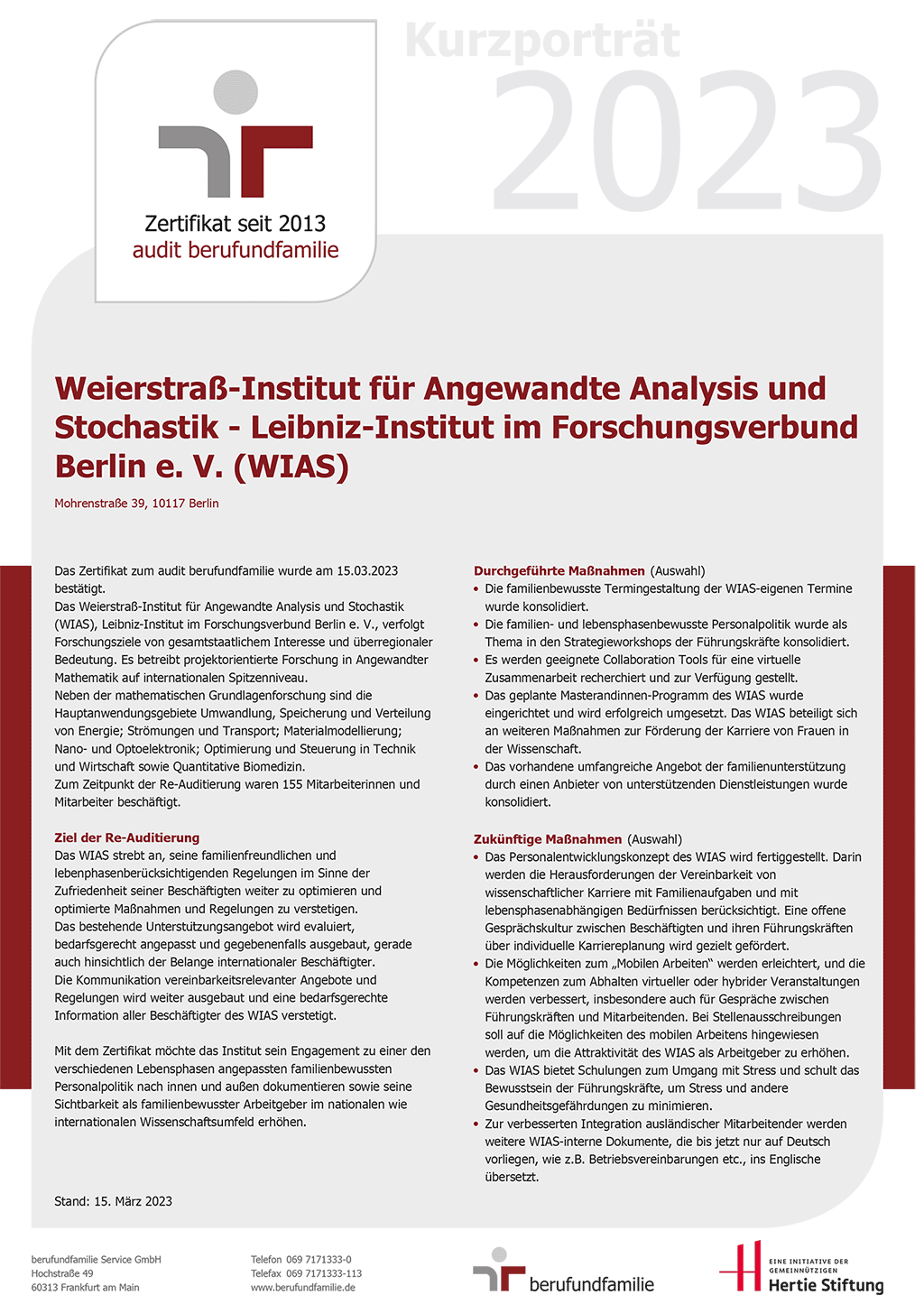 WIAS Kurzportrait